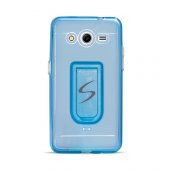 FitCase Samsung Core 2 G355 Standlı TPU Kılıf Mavi - 1
