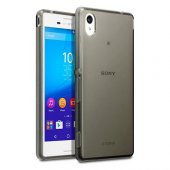 Sony Xperia M4 Aqua Kılıf Soft Silikon Şeffaf-Siyah Arka Kapak - 1