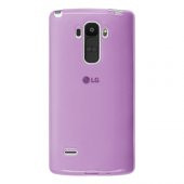 LG G4 Stylus Kılıf Soft Silikon Şeffaf-Pembe Arka Kapak - 1