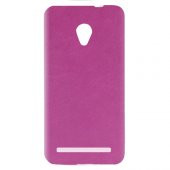 Asus Zenfone 5 Kılıf Deri Dokulu Arka Kılıf Kapak Pembe - 1