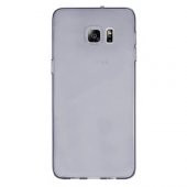 Samsung Galaxy S6 EDGE Plus (G928) Kılıf Soft Silikon Şeffaf-Siyah Arka Kapak - 1