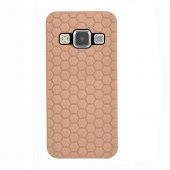 FitCase Samsung Galaxy A7 (A700) TPU Beehive Serisi Arka Kapak Gold - 1