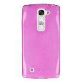 LG G4c 5.0" Kılıf Soft Silikon Şeffaf-Pembe Arka Kapak - 1