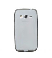 Samsung Galaxy Ace 4 (G313) Kılıf Soft Silikon Şeffaf-Siyah Arka Kapak - 1