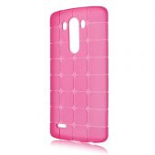 LG G3 D855 Plaid Silikon Arka Kapak Pembe - 1