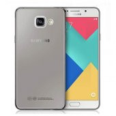 Samsung Galaxy A9 (A9000) Kılıf Soft Silikon Şeffaf-Siyah Arka Kapak - 1