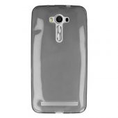 Asus Zenfone 2 Laser Kılıf Soft Silikon Şeffaf/Siyah Kapak - 1