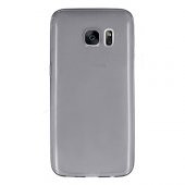 Samsung Galaxy S7 Kılıf Soft Silikon Şeffaf-Siyah Arka Kapak - 1