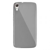 HTC Desire 828 Kılıf Soft Silikon Şeffaf-Siyah Arka Kapak - 1