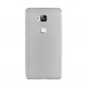 Huawei GR5 Kılıf Soft Silikon Şeffaf-Siyah Arka Kapak - 1