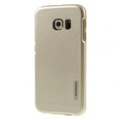 Samsung Galaxy S6 G920 Kılıf Motomo Sert Arka Kapak Gold - 1