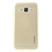 Samsung Galaxy J3 Kılıf Motomo Sert Arka Kapak Gold - 1
