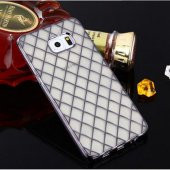 FitCase Laser Samsung S6 (G920) Baklava Desenli Silver - 1