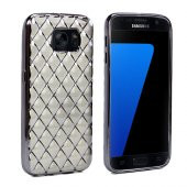 FitCase Laser Samsung S7 (G930) Baklava Desenli Silver - 1