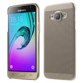Samsung Galaxy J1 2016 (J120) Loopee Point Sert Arka Kapak Gold - 1
