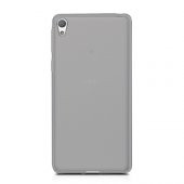 Sony Xperia E5 Kılıf Soft Silikon Şeffaf-Siyah Arka Kapak - 1