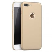 FitCase Rubber iPhone 7 Kılıf Sert Arka Kapak Gold - 1