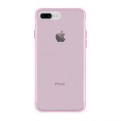iPhone 7 Plus / 8 Plus Kılıf Soft Silikon Şeffaf-Pembe Arka Kapak - 1