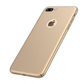 FitCase Rubber iPhone 7 Kılıf Sert Arka Kapak Gold - 2
