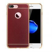FitCase Laser Elegant iPhone 7-8 Plus Silikon Arka Kapak Kahverengi - 1