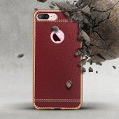 FitCase Laser Elegant iPhone 7-8 Plus Silikon Arka Kapak Kahverengi - 3