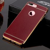 FitCase Laser Elegant iPhone 7-8 Plus Silikon Arka Kapak Kahverengi - 4