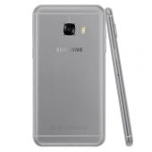 Samsung Galaxy C5 (C5000) Kılıf Soft Silikon Şeffaf-Siyah Arka Kapak - 1