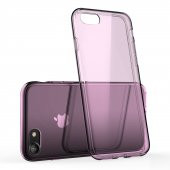 iPhone 7/8 Kılıf Soft Silikon Şeffaf-Pembe Arka Kapak - 1