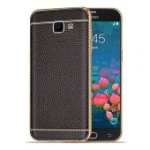 FitCase Laser Elegant Samsung Galaxy J5 Prime (G570) Silikon Arka Kapak Kahverengi - 1