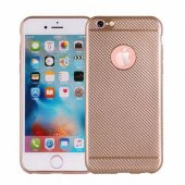 FitCase iPhone 6-6s Plus Carbon Desen  Arka Kapak Gold - 1