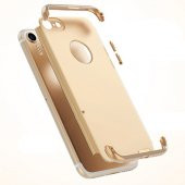 FitCase iPhone 7 / 8 Kılıf Golden Frame Arka Kapak Gold - 2