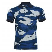 4018 Lacivert Kamuflaj Kısa Kol T-Shirt M - 1