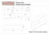 Kalender Dekor Vesta Konsol Kitaplık Ceviz-Beyaz - 3
