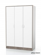 DSM DİZAYN MNT-203 3 KAPAKLI 2 RENKLİ GARDIROP - 2