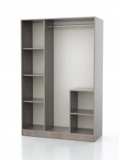DSM DİZAYN MNT-203 3 KAPAKLI 2 RENKLİ GARDIROP - 3