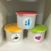 TUPPERWARE ÇAY KAHVE TUZ ŞEKER 3 LÜ SET - 1