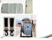 AboutBaby ANNE BEBEK BAKIM SIRT ÇANTASI ALT AÇMA+ BEBEK ARABASINA BAĞLAMA APARATI HEDİYE thumbnail 7