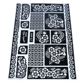 Geçici Dövme Kına Şablonu Çiçek Desenli Baskı Dövme Şablon ZT001 - 2