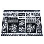 Geçici Dövme Kına Şablonu Çiçek Desenli Baskı Dövme Şablon ZT001 - 3