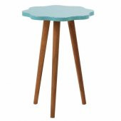 Zigzag Home Papatya 3lü Zigon Sehpa 34cm Mavi-Mavi-Mavi - 2