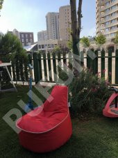 PUFUMO TWİNGO ÇOCUK ARMUT KOLTUK KIRMIZI - 2