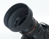 58mm ÜÇ KADEMELİ KAUÇUK LENS HOOD (Parasoley) - 1