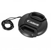 Canon Lensler için 52mm Snap On Lens Kapağı Bağcıklı - 3