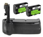 Canon EOS 70D 80D 90D İçin MeiKe MK-70D Battery Grip + 2Ad LP-E6N - 1