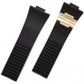 Ulysse Nardin Siyah Silikon Demirli Saat Kordonu Kayış thumbnail 2