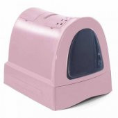İmac Zuma Kapalı Kedi Tuvalet Kabı - Pembe - 1