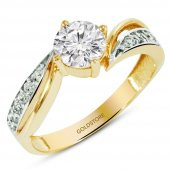 Goldstore 14 Ayar Altın Tek Taş Yüzük GRS10420 thumbnail 1