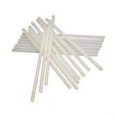 Çubuk Mum Silikon Şeffaf 8 Adet ince 7,4 x 30 Cm  10W ve 20W için - 1