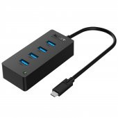 AUKEY CB-C28 4 Port Siyah Data USB C Hub Çoklayıcı - 1