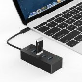 AUKEY CB-C28 4 Port Siyah Data USB C Hub Çoklayıcı - 2